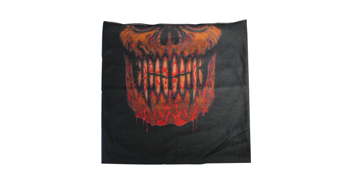 Multifunctional Black and Red Skull Buff