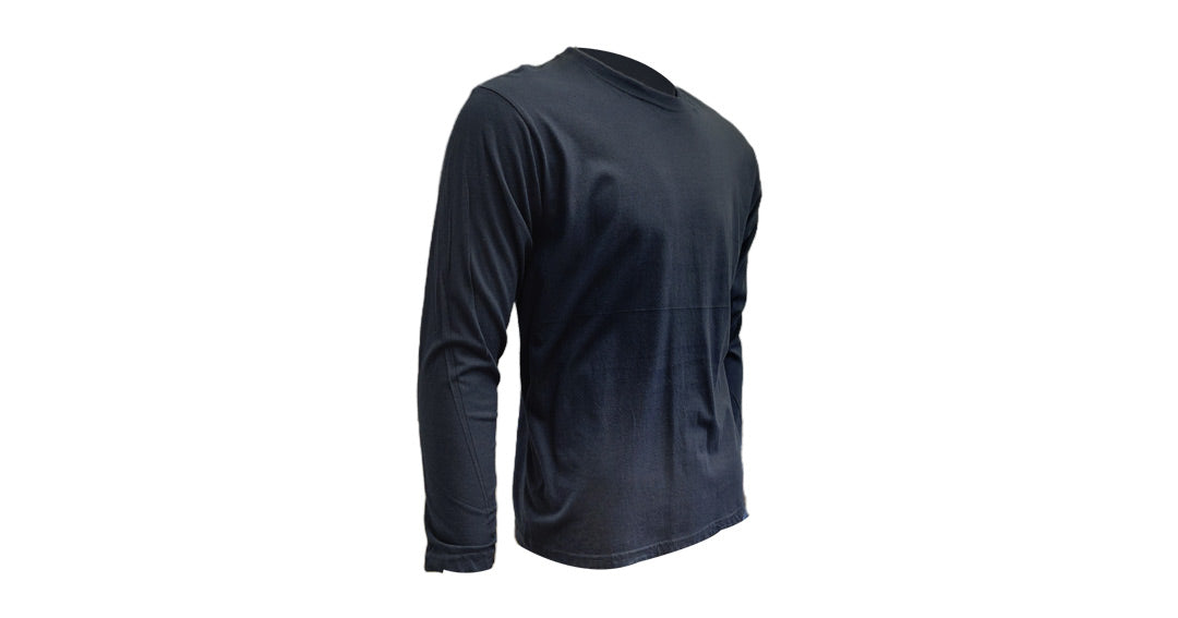 black-cotton-long-sleeve-t-shirt image 1