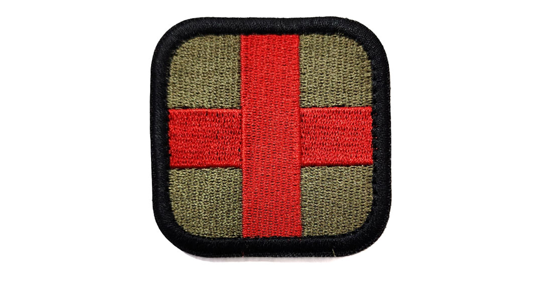 First Aid Green Red Patch