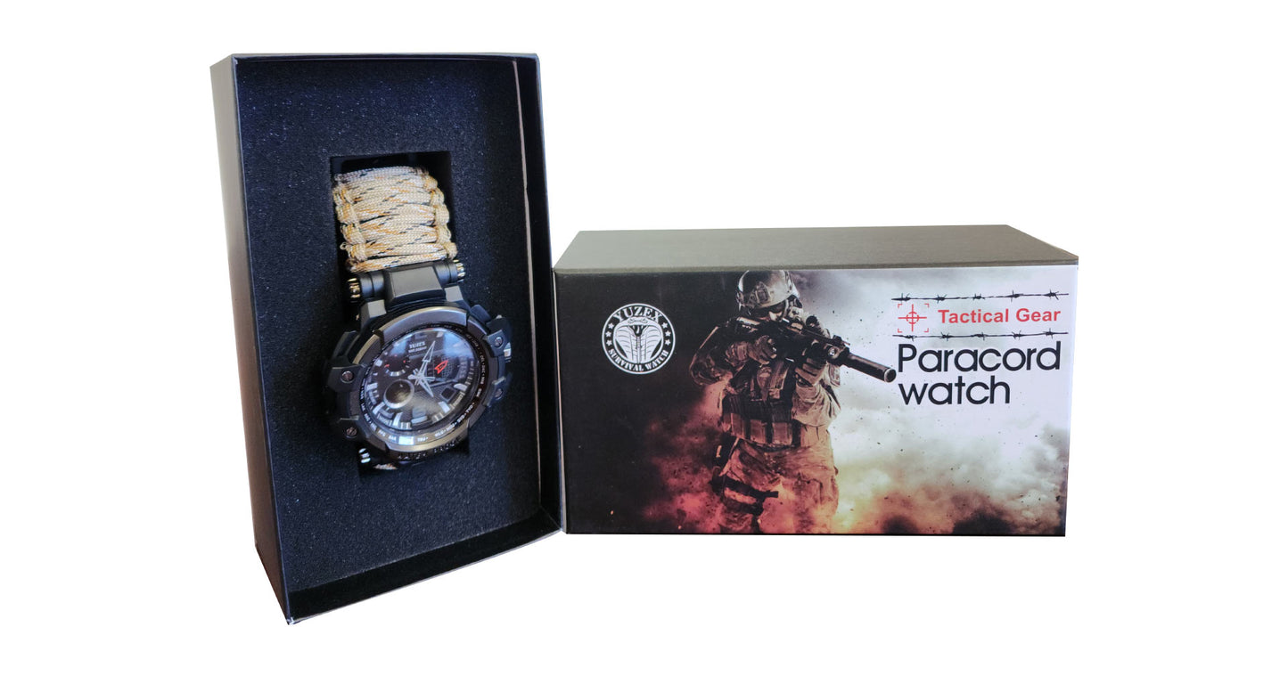 Yuzex Survival Paracord Watch (Digital Desert Camo)