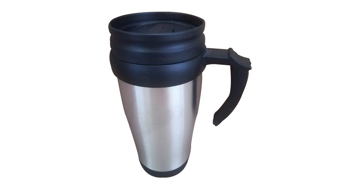 Travel Mug (Silver & Black) - NEW