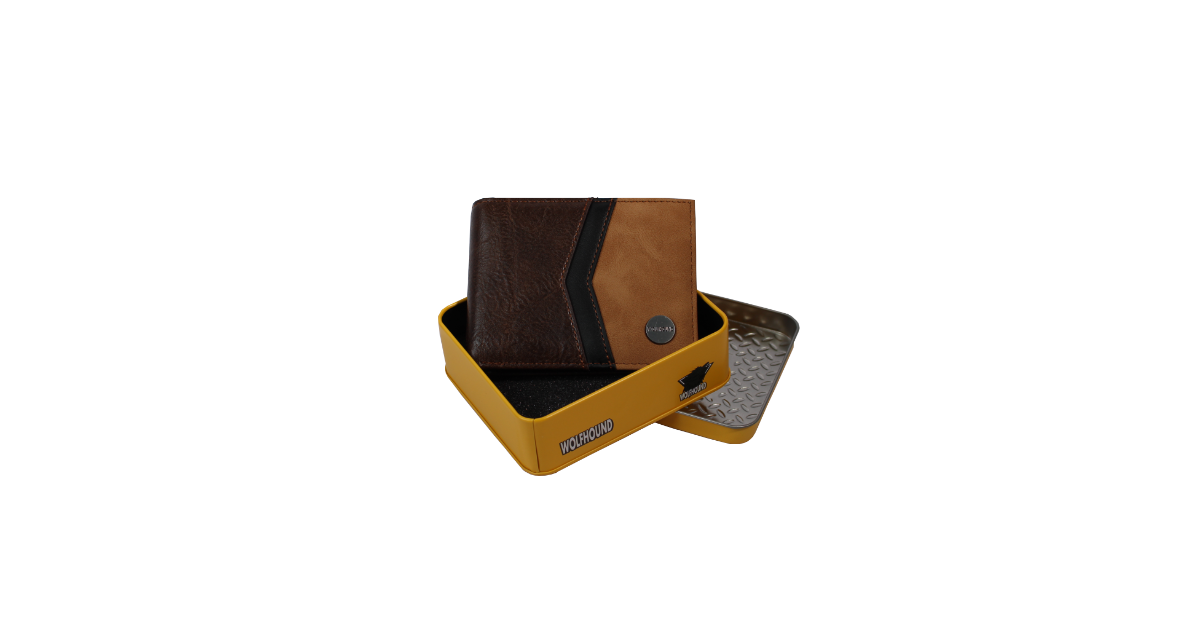 Brown and Tan Wallet