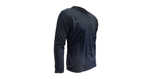 black-cotton-long-sleeve-t-shirt image 1
