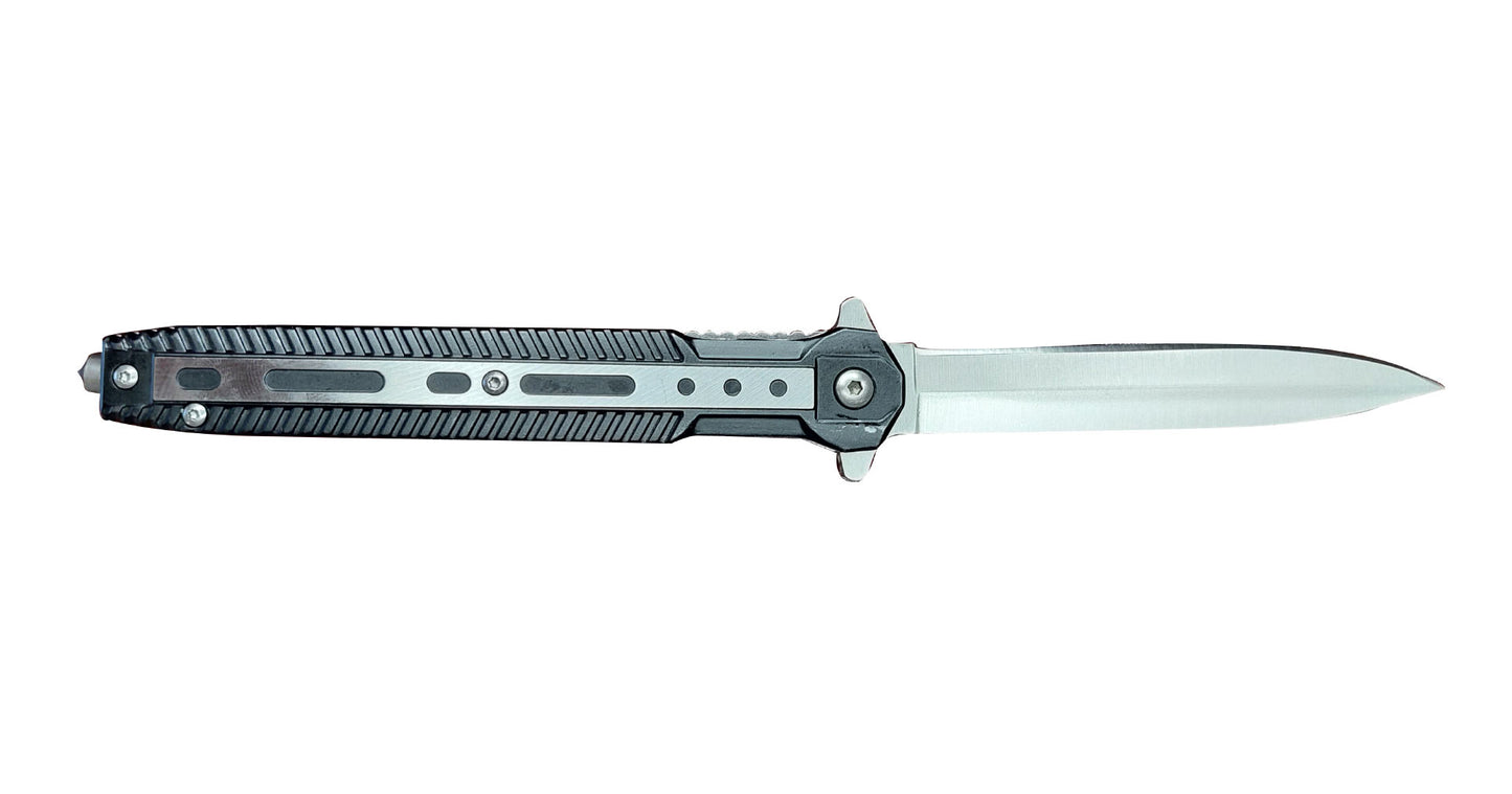 black-silver-folding-compact-knife-new image 0