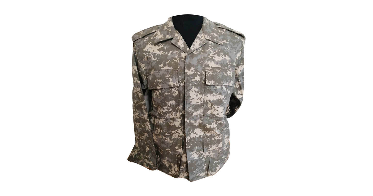 Digital Grey Camo Long Sleeve Shirt - NEW