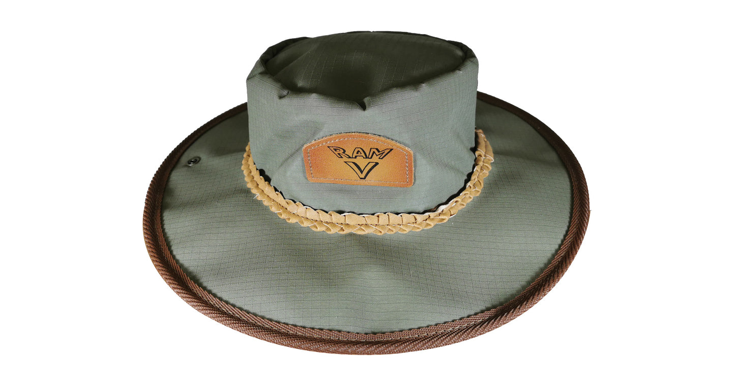 Olive Green Canvas Bush Hat - NEW
