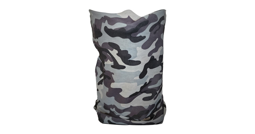 White, Black and Grey Camo Buff