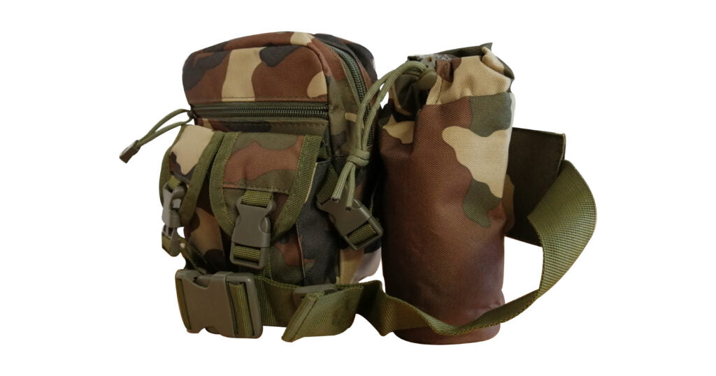 Belt with 4 Compartment Bag & Stubbie Holder (Various Colours)