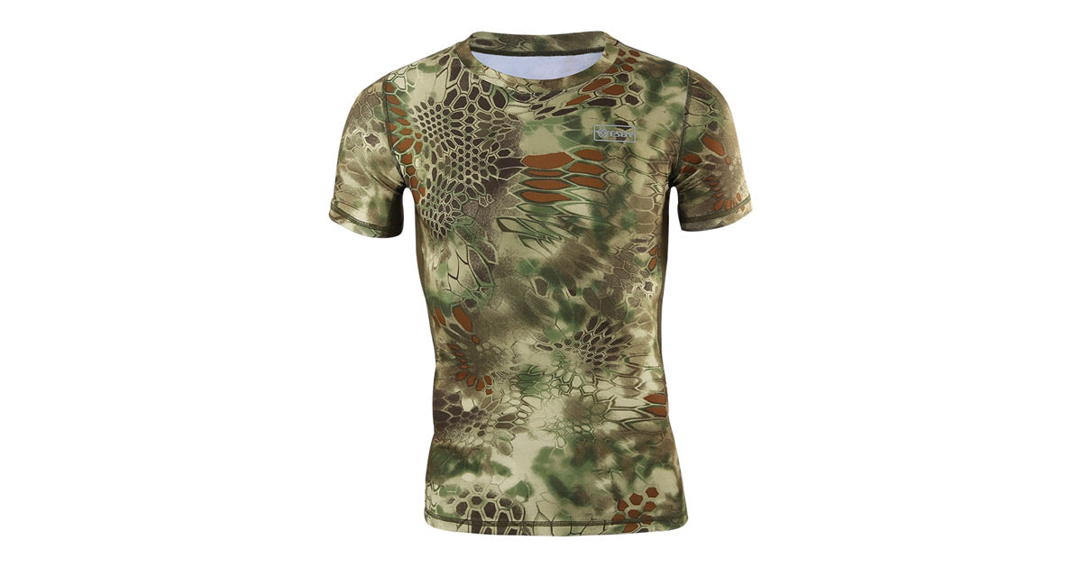 green-rattlesnake-camo-t-shirt-stretchy-material image 0