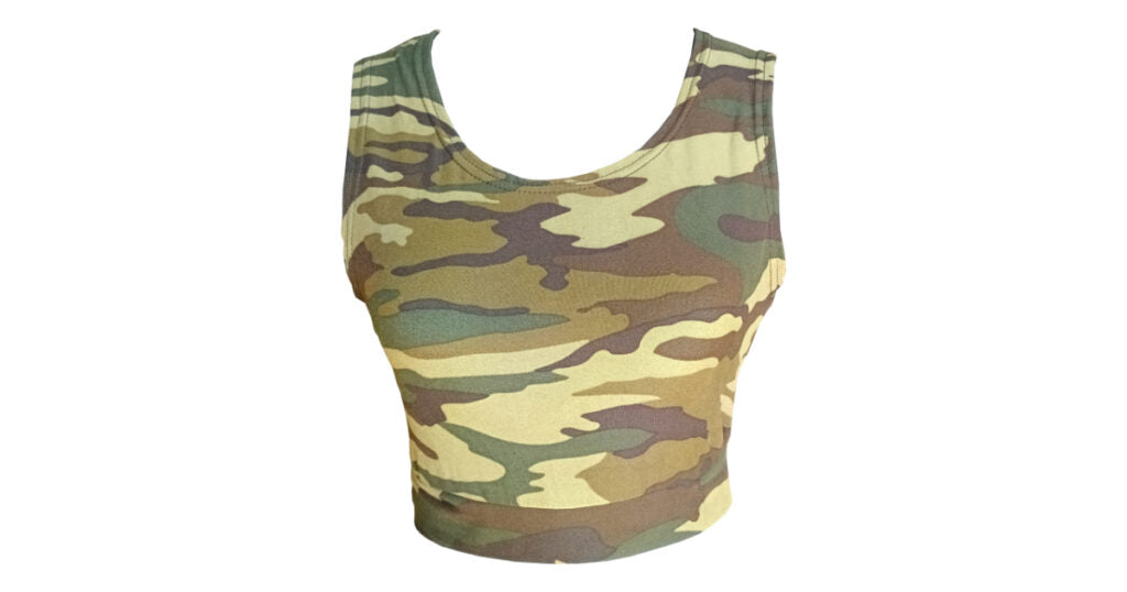 Ladies Camo Crop Top