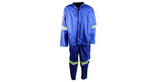 2-Piece Suit – Blue with Reflective Tape