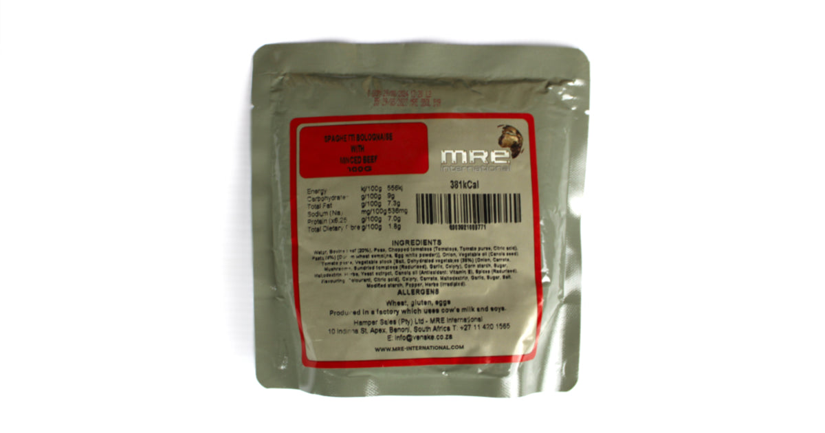 MRE 300g Minced Beef Spaghetti Bolognaise